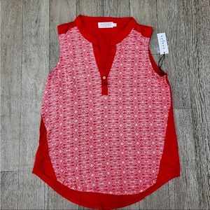 NWT Velvet by Graham & Spencer Suri Blouse in Red Size Small